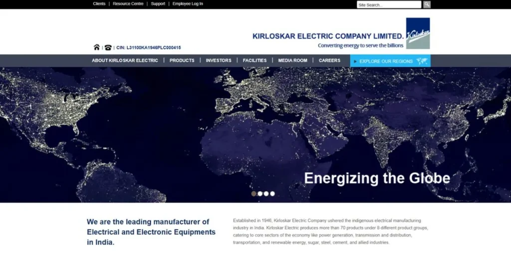 Kirloskar Electric - Manufacturing Companies in Pune