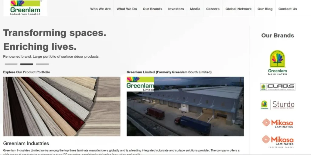 Greenlam Industries - Laminate Brands in India