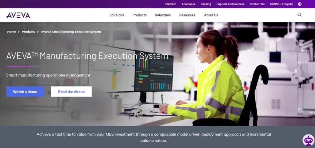 MES Software for Discrete Manufacturing - AVEVA MES