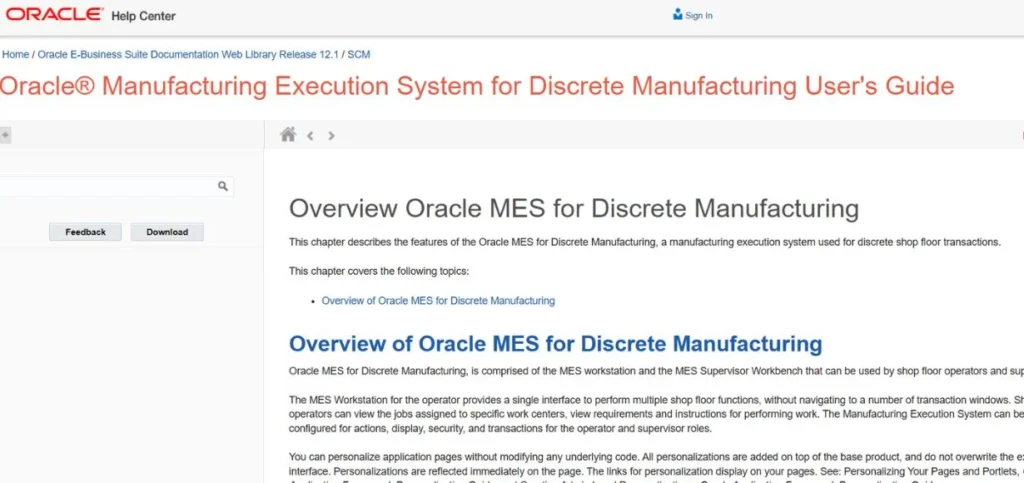 MES Software for Discrete Manufacturing - Oracle MES