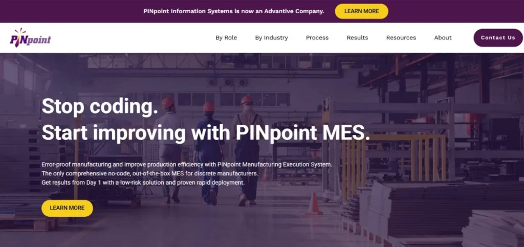 MES Software for Discrete Manufacturing - PINpoint MES