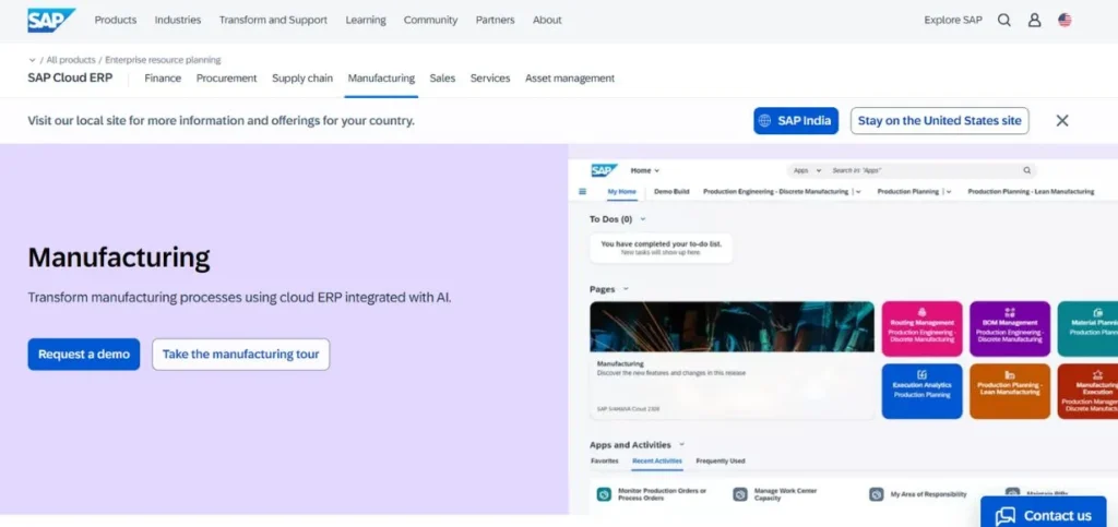 MES Software for Discrete Manufacturing - SAP Manufacturing Cloud