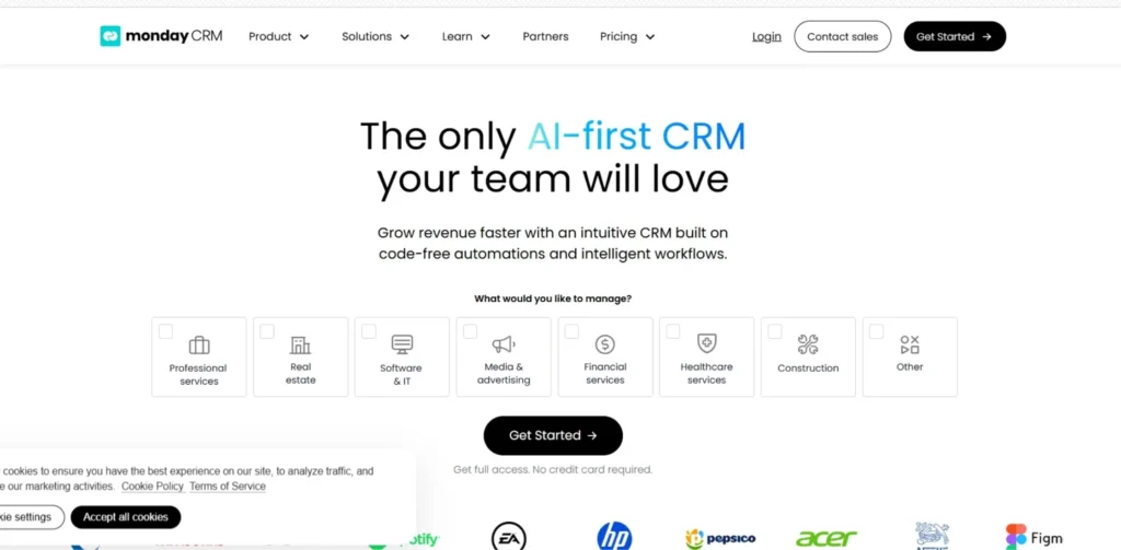 Manufacturing CRM Software - Monday.com CRM