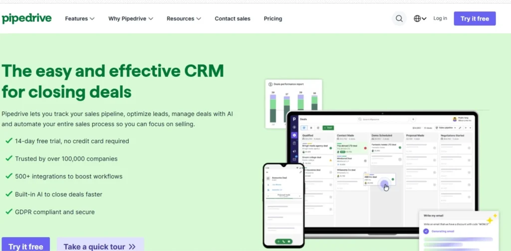 Manufacturing CRM Software - Pipedrive