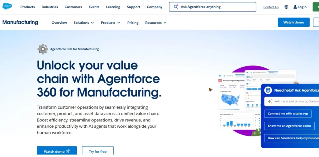 Manufacturing CRM Software - Salesforce Manufacturing Cloud