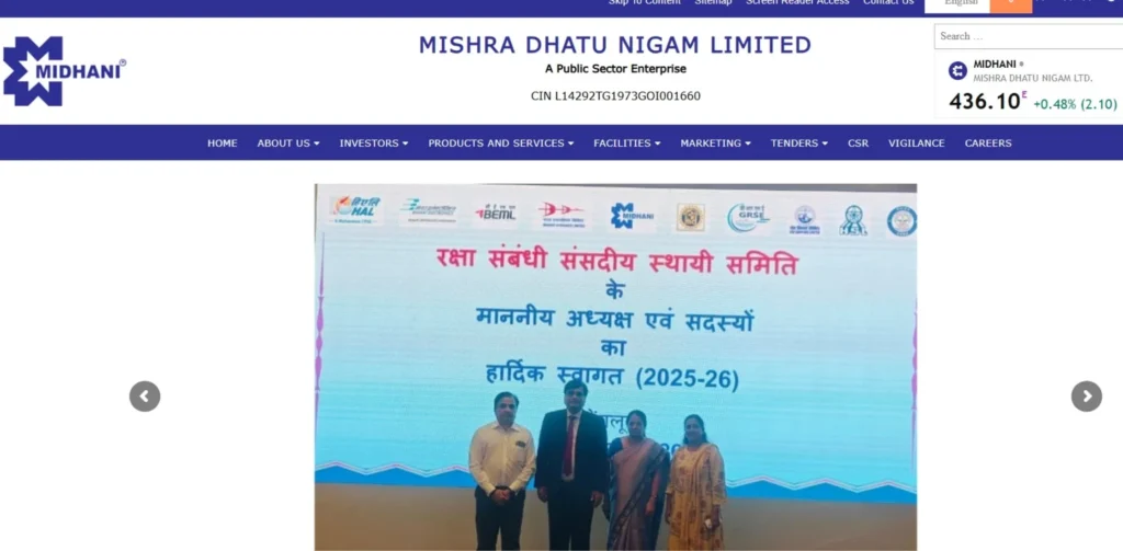 Steel Companies in India - Mishra Dhatu Nigam Limited