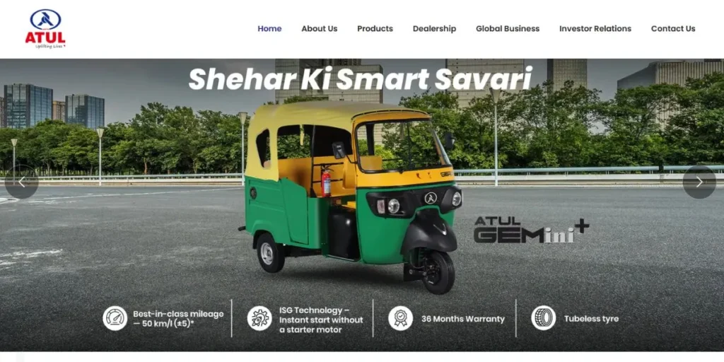 Atul Auto Ltd - E-Rickshaw Company in India