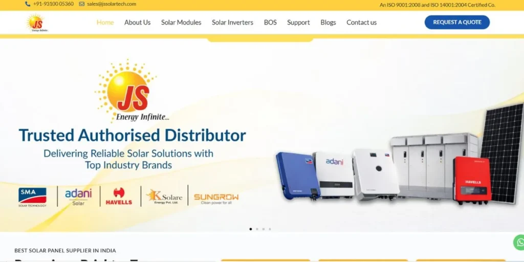 J S Solartech India Pvt. Ltd. - Solar Companies in Delhi NCR