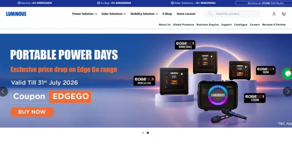 Luminous Power Technologies Pvt. Ltd - Battery Companies in India