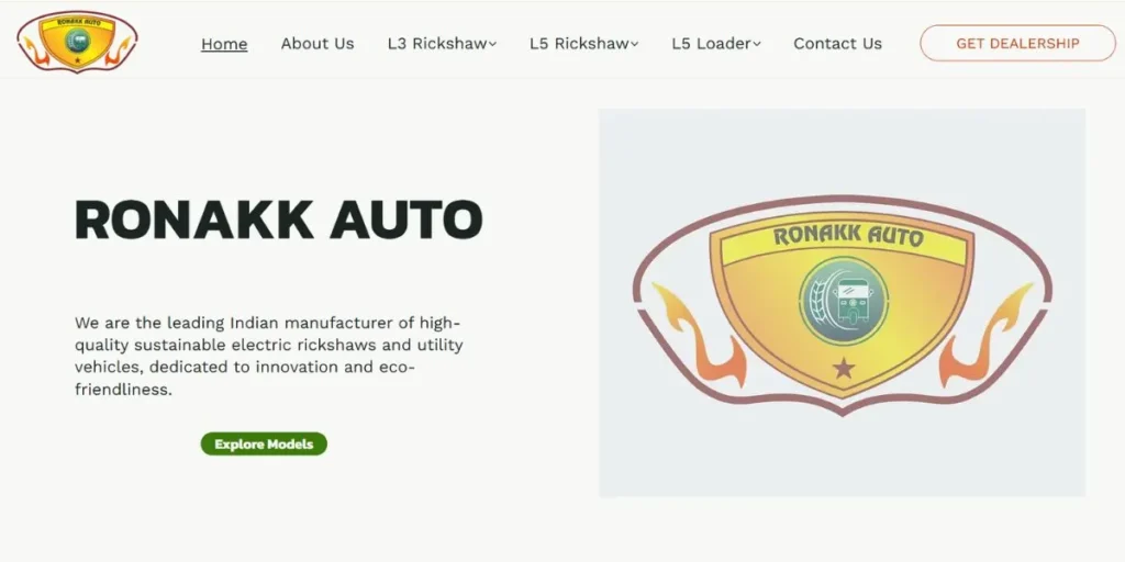 Ronakk Auto - E-Rickshaw Company in India
