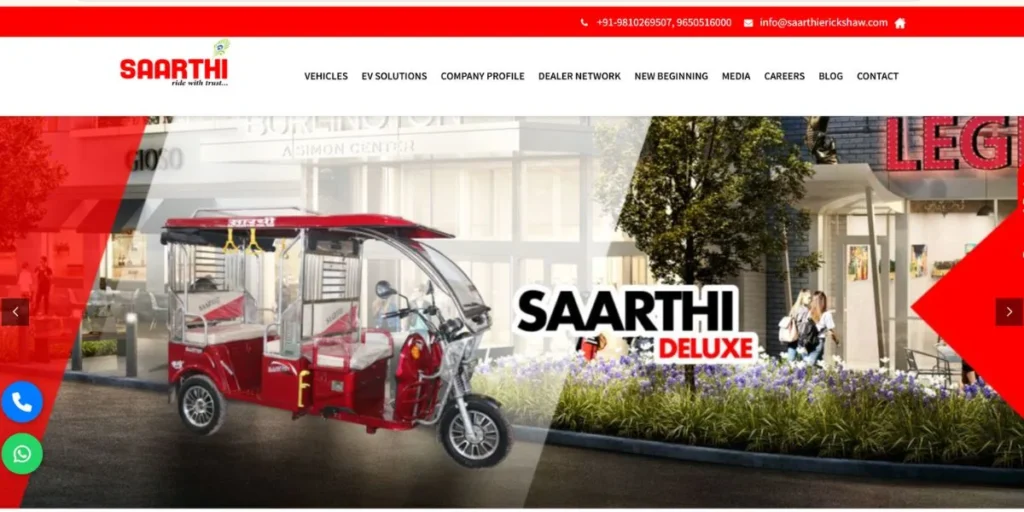 Saarthi Shavak - E-Rickshaw Company in India