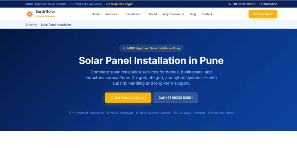 Sarth Solar - Solar Companies in Pune