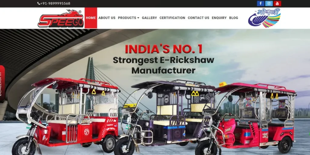 Speego Vehicles - E-Rickshaw Company in India