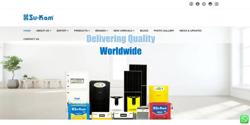 Su-Kam Power Systems Ltd - Battery Companies in India