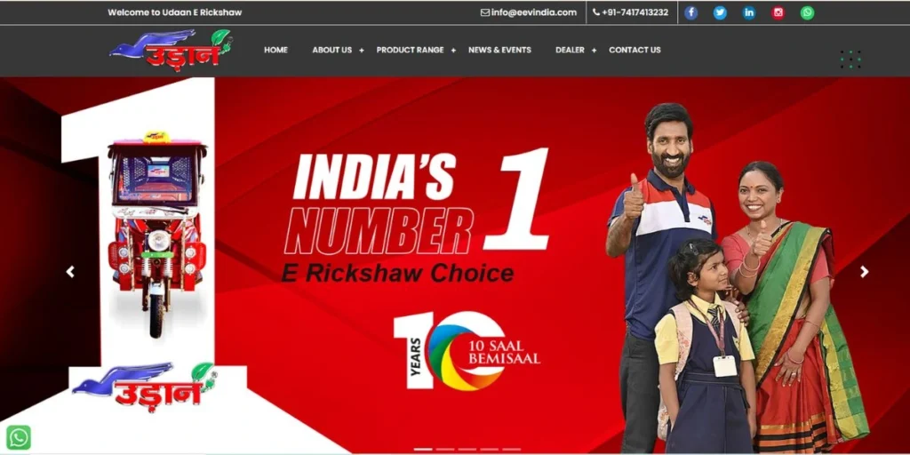 Udaan E Vehicles - E-Rickshaw Company in India