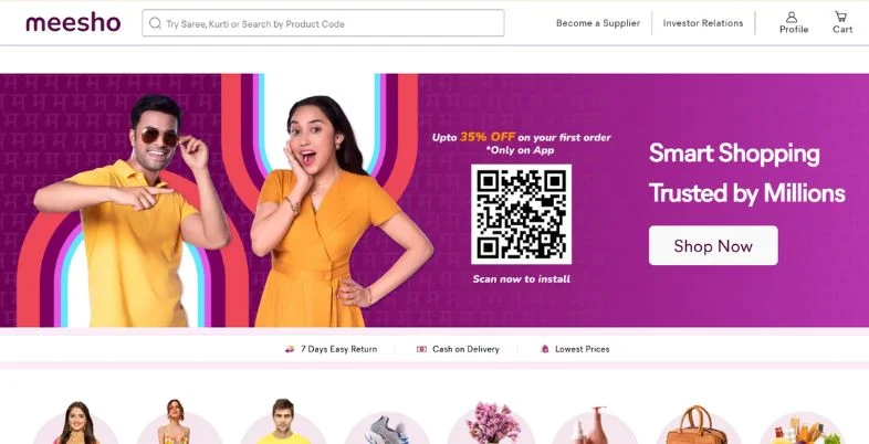 Best Dropshipping Suppliers India - Meesho