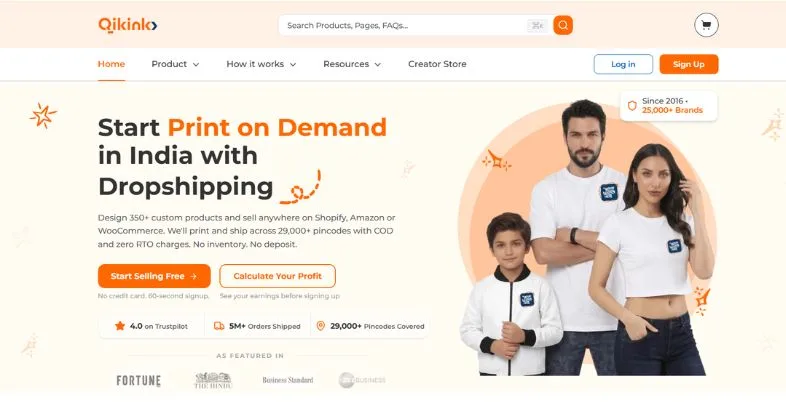 Best Dropshipping Suppliers India - Qikink