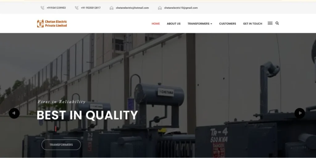 Chetan Electric Private Limited - Transformer Company in Bangalore