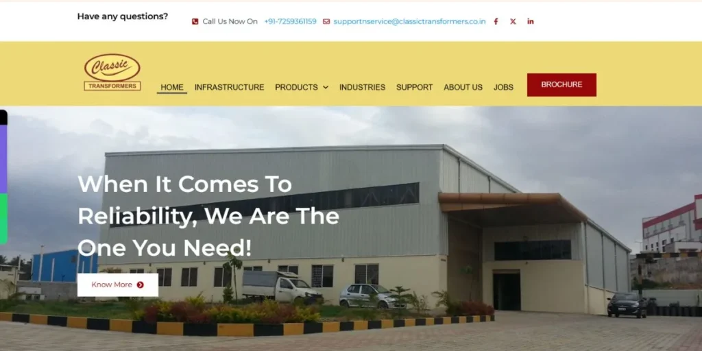 Classic Transformers- Transformer Company in Bangalore