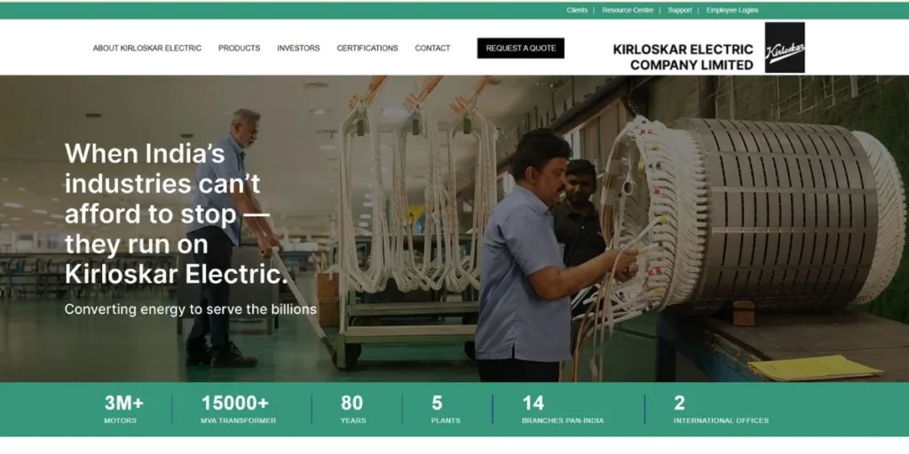 Kirloskar Electric Company Ltd. - Transformer Company in Bangalore