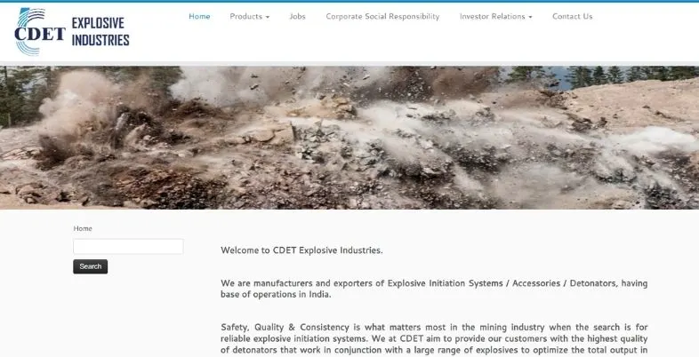 Manufacturing Companies in Nagpur - CDET Explosive Industries Pvt. Ltd.