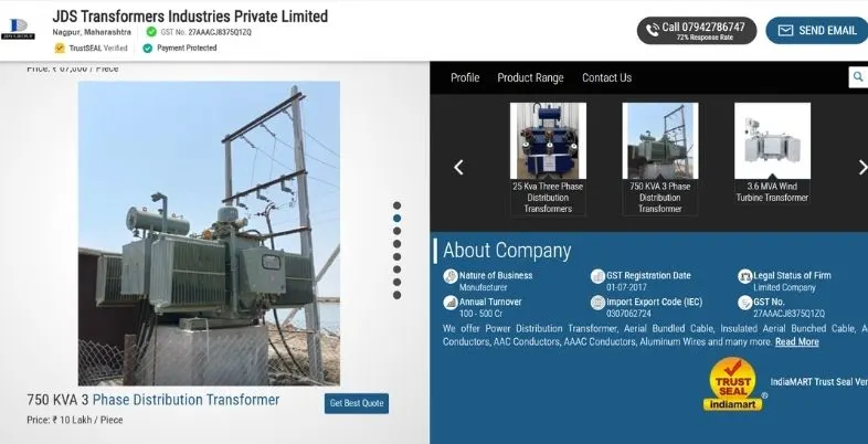 Manufacturing Companies in Nagpur - JDS Transformer Industries Pvt. Ltd.