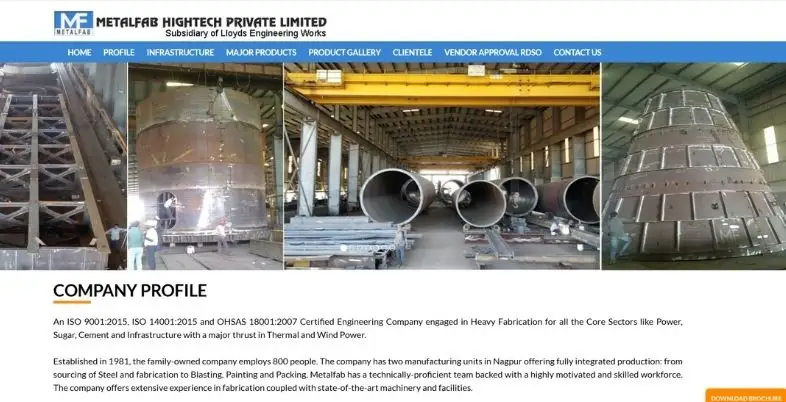 Manufacturing Companies in Nagpur - Metalfab Hightech Private Limited