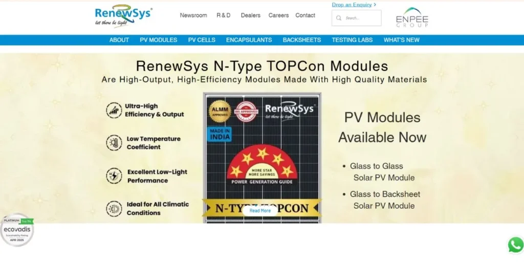 RenewSys India Pvt Ltd - Solar Companies in India