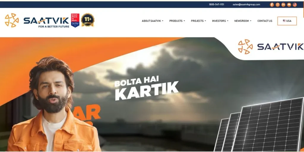 Saatvik Green Energy Pvt Ltd - Solar Companies in India
