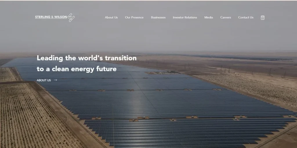 Sterling and Wilson Renewable Energy Ltd - Solar Companies in India