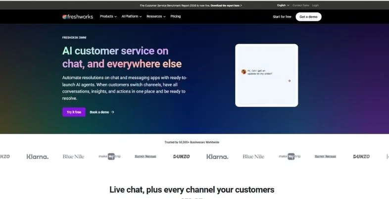 AI Live Chat Automation Tools - Freshchat