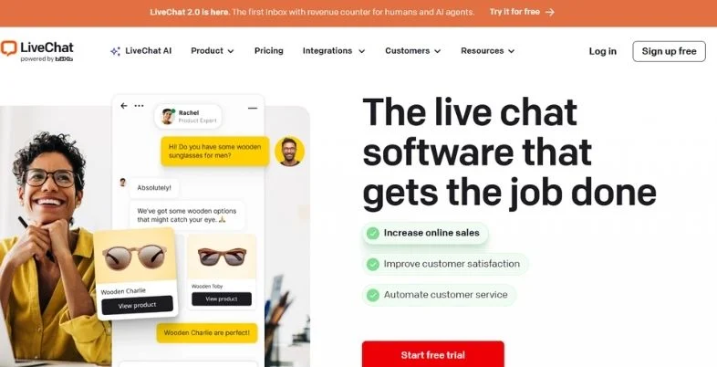 AI Live Chat Automation Tools - LiveChat ChatBot