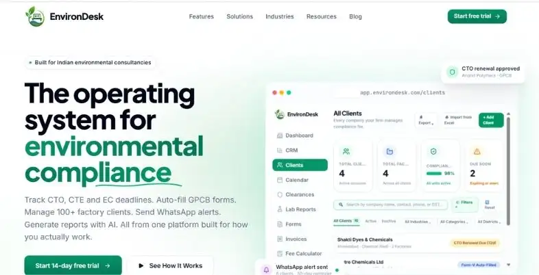 ESG Compliance Software for Factories - EnvironDesk