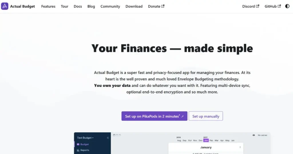 Personal Finance Software - Actual Budget