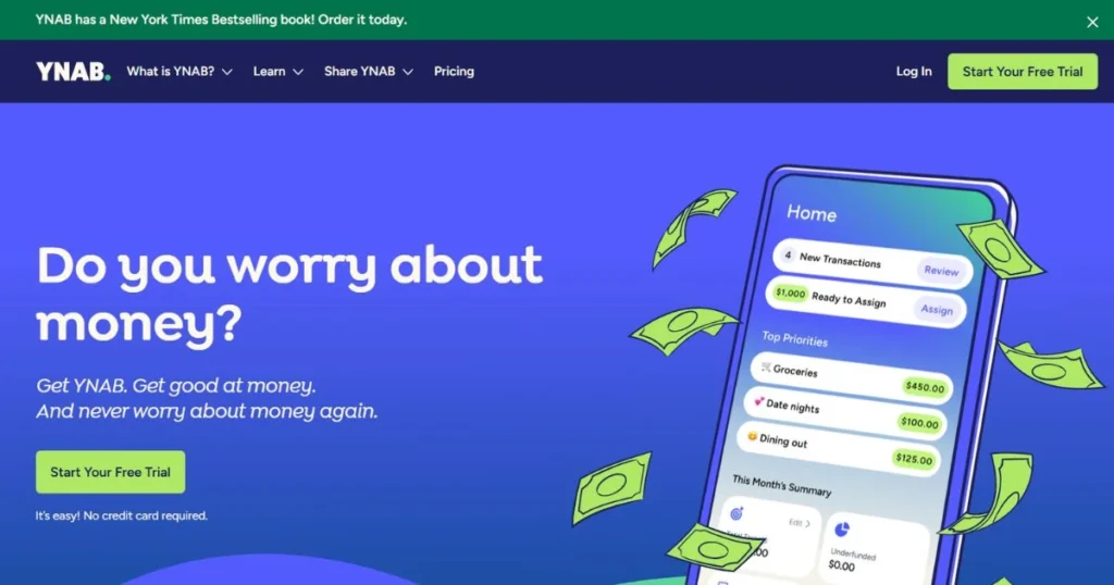 Personal Finance Software - YNAB